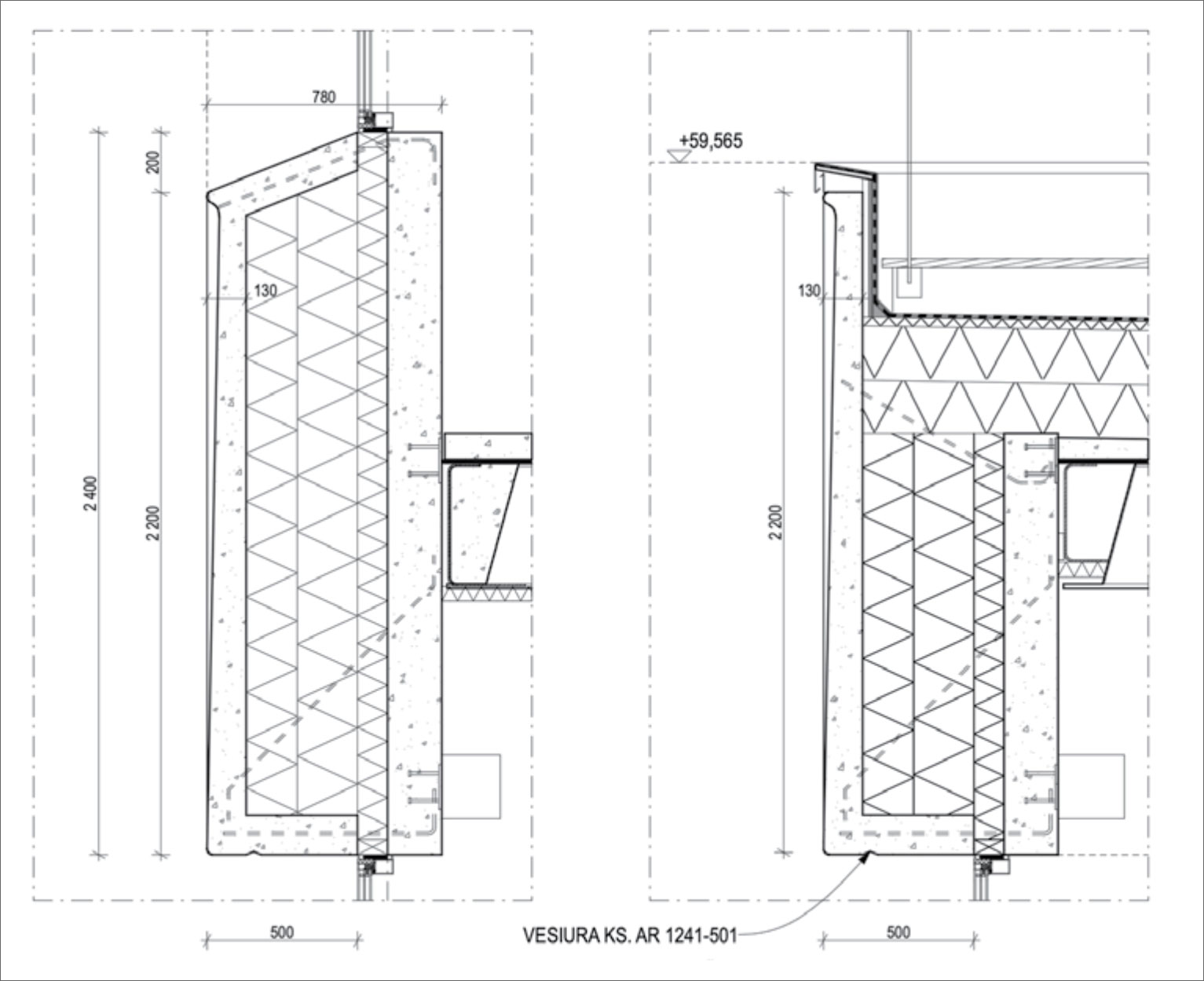 Seinä- ja räystäsleikkaukset.