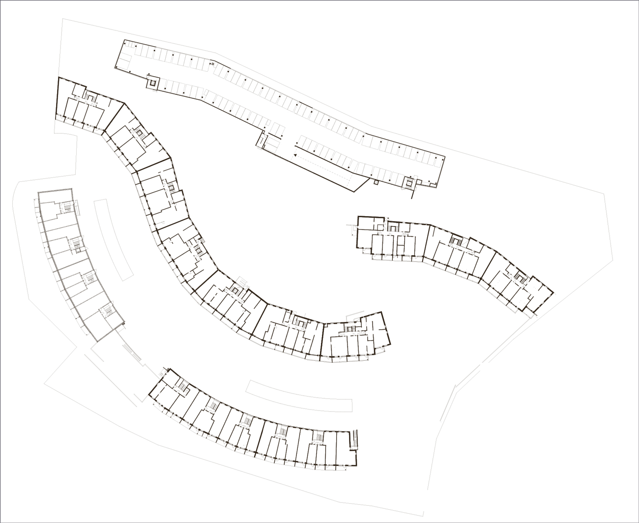 Marinranta-alueen pohjapiirroksia. Kuva: Arkkitehdit NRT Oy