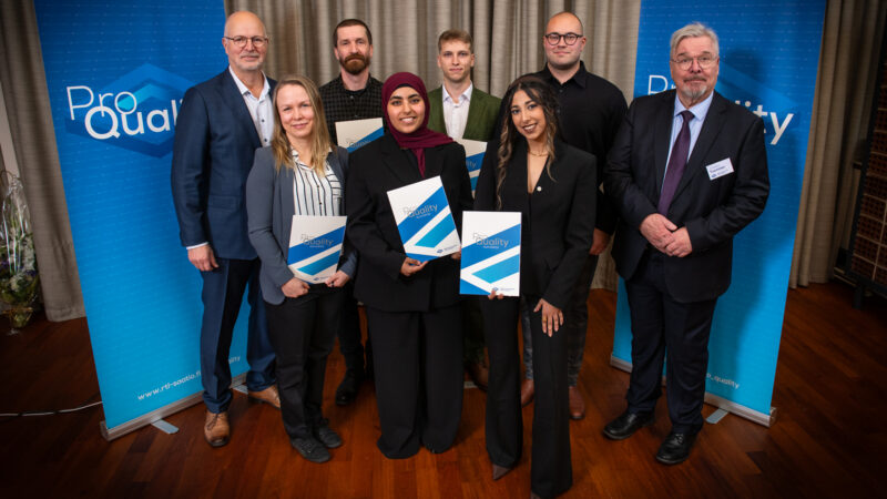 Rakennusalan Pro Quality -palkinnot kahdeksalle ansioituneelle tutkimustyölle