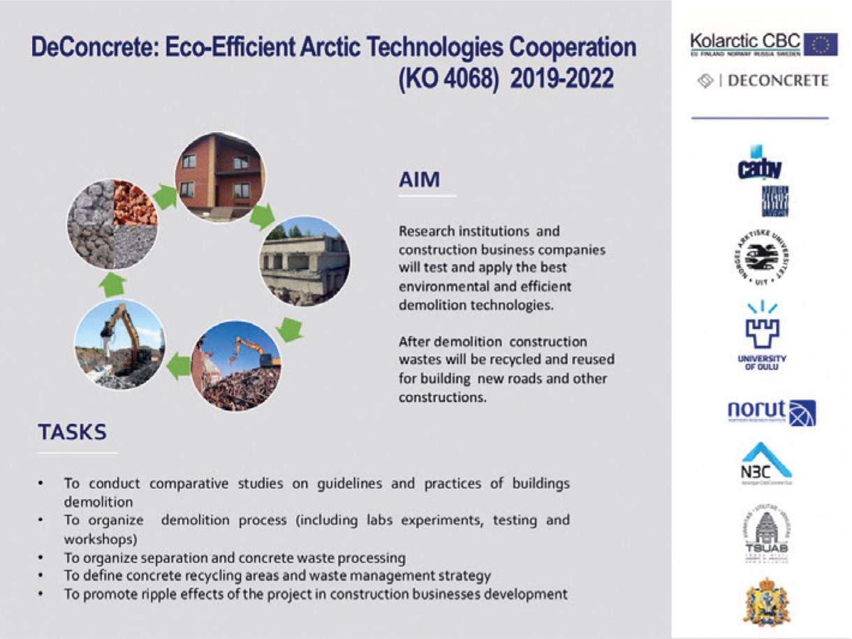 DeConcrete-hankkeessa tutkitaan rakennus- ja purkujätteen kierrätystä arktisilla alueilla kuva #1
