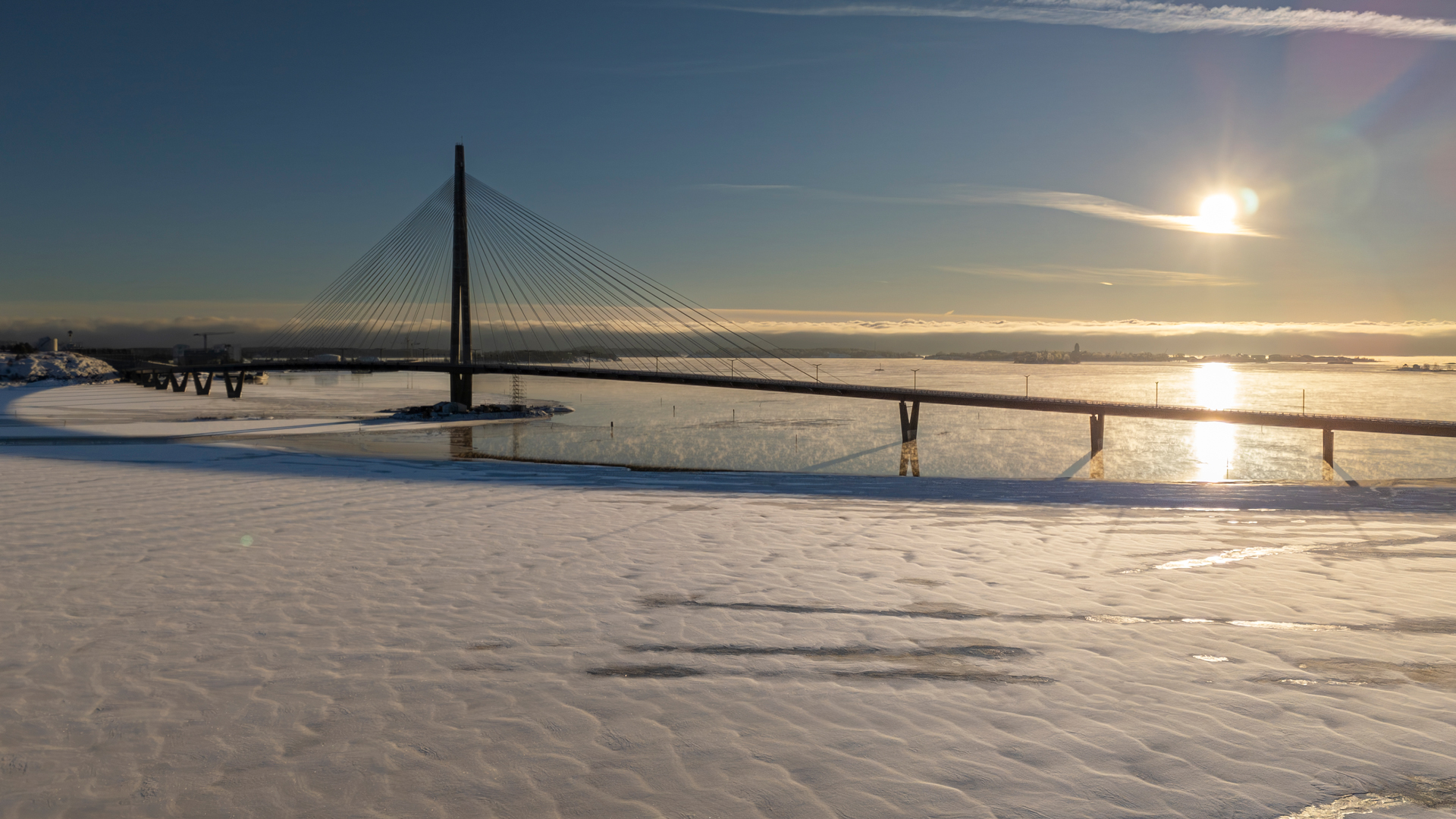 Kruunuvuorensilta tammikuussa 2026: Kuva: Jarno Haanpuro