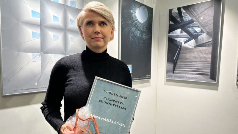 Anna Hämäläinen on valittu vuoden elementtisuunnittelijaksi